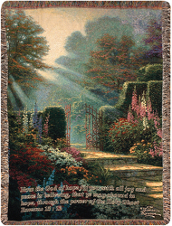 Thomas Kinkade Garden of Grace Afghan from Victor Mathis Florist in Louisville, KY