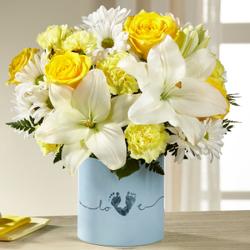 The FTDÂ® Tiny Miracleâ¢ New Baby Boy Bouquet from Victor Mathis Florist in Louisville, KY